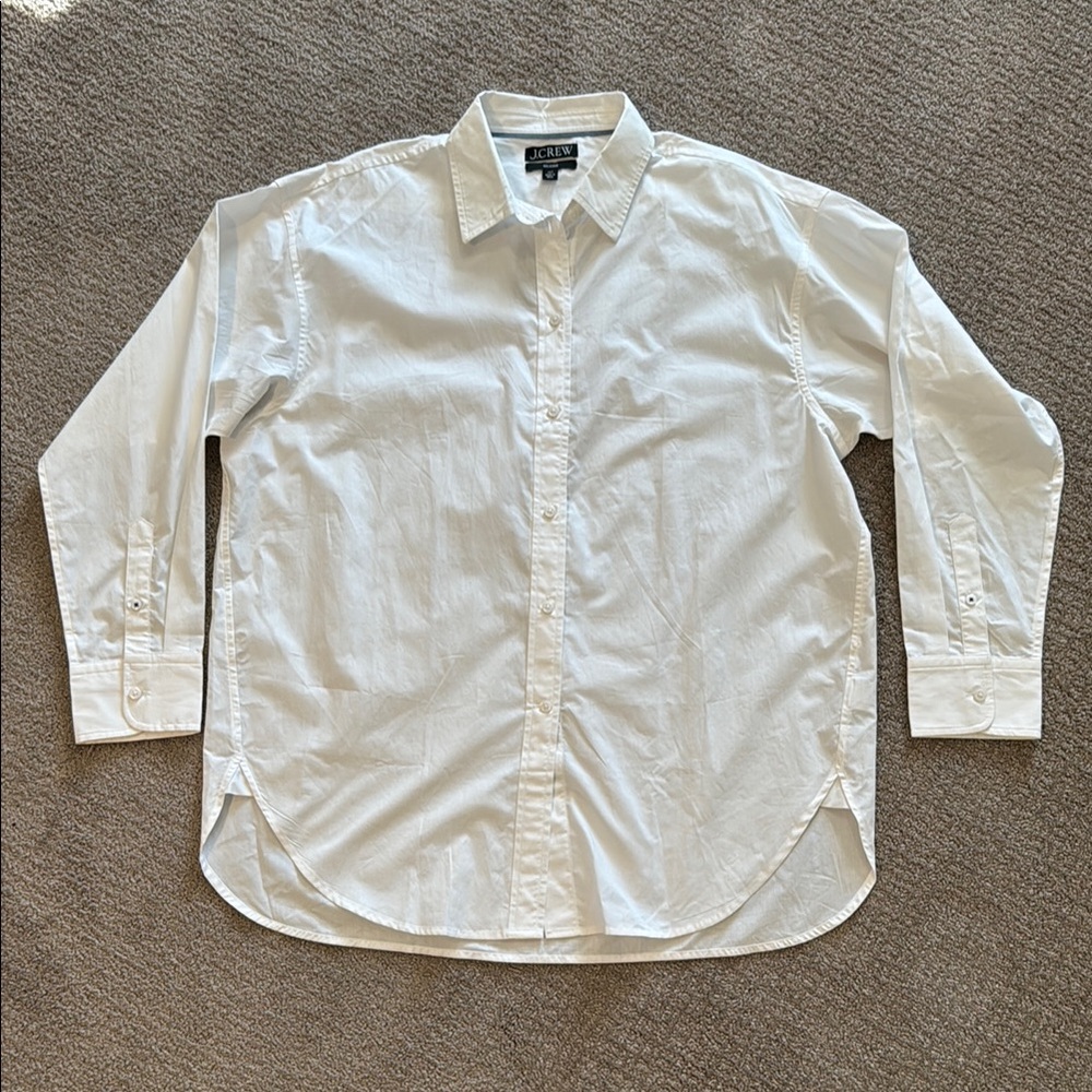 NWT J. Crew White Casual Button Down Shirt